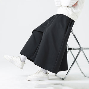 Irregular Straight-leg Casual Trousers