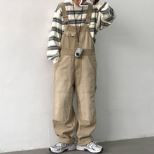 Load image into Gallery viewer, Retro Workwear Colorblock Denim Overalls
