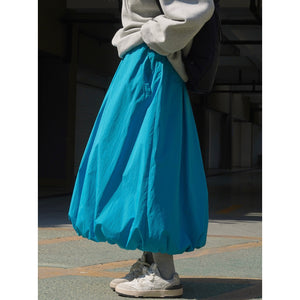 Solid Color Loose Warm Long Skirt