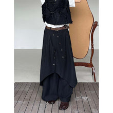 Load image into Gallery viewer, Irregular Drape Wide-Leg Trousers
