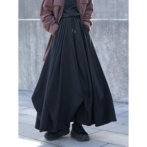 High Waisted Long Wide Leg Culottes