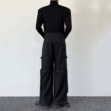 Load image into Gallery viewer, Topstitched Pockets Straight-leg Wide-leg Cargo Pants
