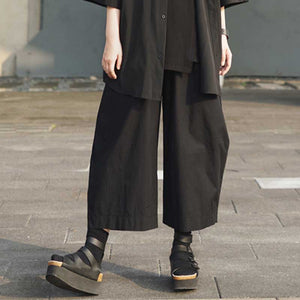 Black High Waist Loose Wide Leg Pants