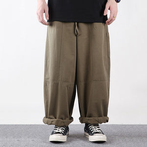 Retro Cargo Loose Wide-leg Pants