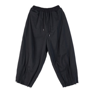 Frayed Pleated Harem Pants