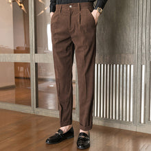 Load image into Gallery viewer, Corduroy Slim Casual Trousers
