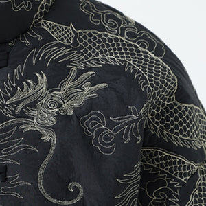 Winter Dragon Embroidered Tang Suit Jacket