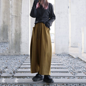 Corduroy Loose High Waist Pants