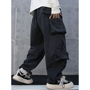 Three-dimensional Multi-pocket Loose Bootcut Casual Overalls