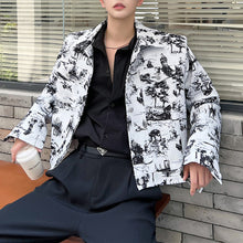 Load image into Gallery viewer, Retro Ink-splashed Digital Print Short Jacket
