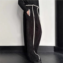 Load image into Gallery viewer, Straight-leg Webbing Patchwork Wide-leg Trousers
