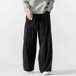 Corduroy Casual Thick Straight Wide-leg Pants