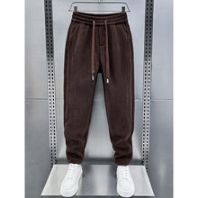 Load image into Gallery viewer, Mid-rise Loose-fitting Corduroy Track Pants
