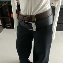 Load image into Gallery viewer, Cowhide Extra Wide Metal Buckle Belt
