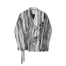 Load image into Gallery viewer, Retro Ink Print Long Woolen Jacket
