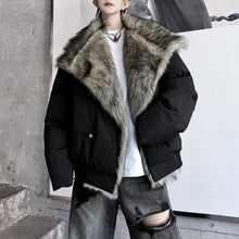 Load image into Gallery viewer, Faux Fur Plush Large Lapel Thick Warm Cotton Coat
