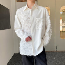 Load image into Gallery viewer, Retro Tassel Stitching Long Sleeve Casual Shirt
