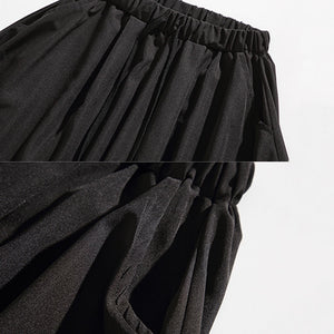 Ice Silk Wide-leg Irregular Culottes