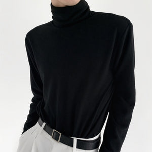 Soft Turtleneck Bottoming T-shirt