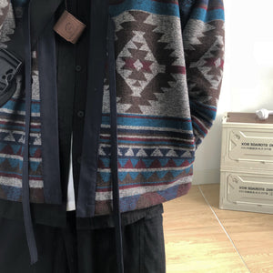 Reversible Japanese Retro Cardigan