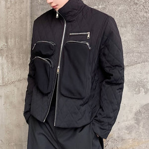 Stand Collar Three-dimensional Multi-pocket Jacket