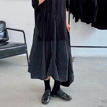 Load image into Gallery viewer, Pleated Irregular Plaid Skirt
