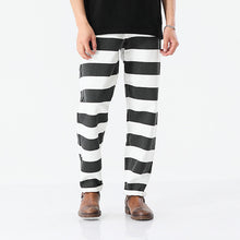 Load image into Gallery viewer, Striped Canvas Trousers Rider Pants
