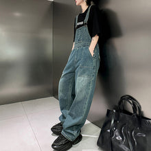 Load image into Gallery viewer, Loose Retro Wide-leg Workwear Denim Overalls
