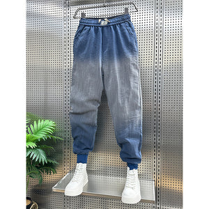 Thin Cotton And Linen Gradient Pants