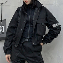 Load image into Gallery viewer, Autumn and Winter Black Stand Collar Jacket
