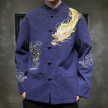 Load image into Gallery viewer, Retro Dragon Embroidered Long Sleeve Jacket
