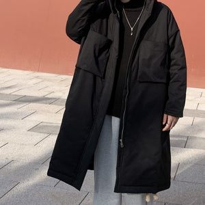 Mid-length Windbreaker Cotton Coat