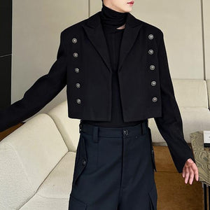 French Double-breasted Cropped Jacket