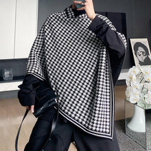 Load image into Gallery viewer, Vintage Houndstooth Cape Knitted Sweater
