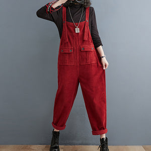 Autumn and Winter Retro Straight Overalls