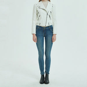 PU Leather Short Slim Jacket