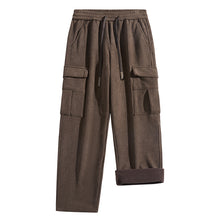 Load image into Gallery viewer, Corduroy Plus Velvet Thickened Large Pocket Pants
