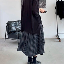 Load image into Gallery viewer, Pleated Irregular Plaid Skirt
