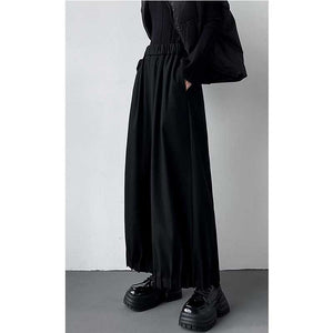 Woolen High Waist Straight Trousers