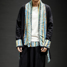 Load image into Gallery viewer, Ethnic Printed Cotton Linen Cardigan
