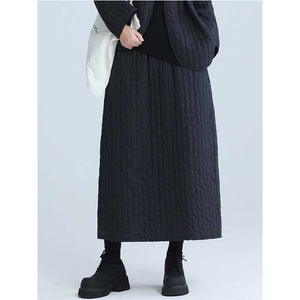 Retro Winter Mid-length Cotton Skirt