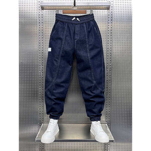 Winter Denim Harem Loose Fleece Pants