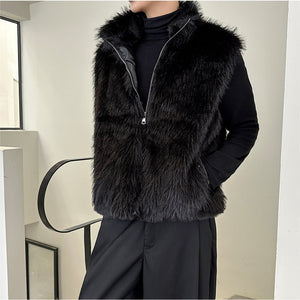 Plush Warm Artificial Fur Loose Vest