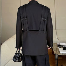 Load image into Gallery viewer, Deconstructed Suspender Splicing Shoulder Pad Blazer
