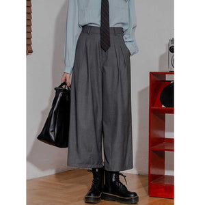 Retro Suit Wide-Leg High Waist Pants