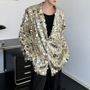 Sequined Reflective Stage Costume Sequins Blazer