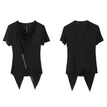 Load image into Gallery viewer, Summer Irregular Zipper T-shirt
