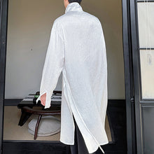 Load image into Gallery viewer, Half Turtleneck Mid-length Slit Silhouette Long-sleeved Loose Shirt
