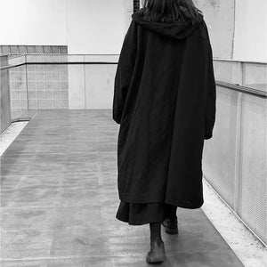 Fake Two-Piece Knee-Length Cotton Coat