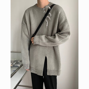 Vintage Asymmetrical Slit Sweater